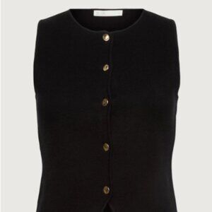 OAK + FORT Sleeveless Knit Vest with Buttons (NWT)